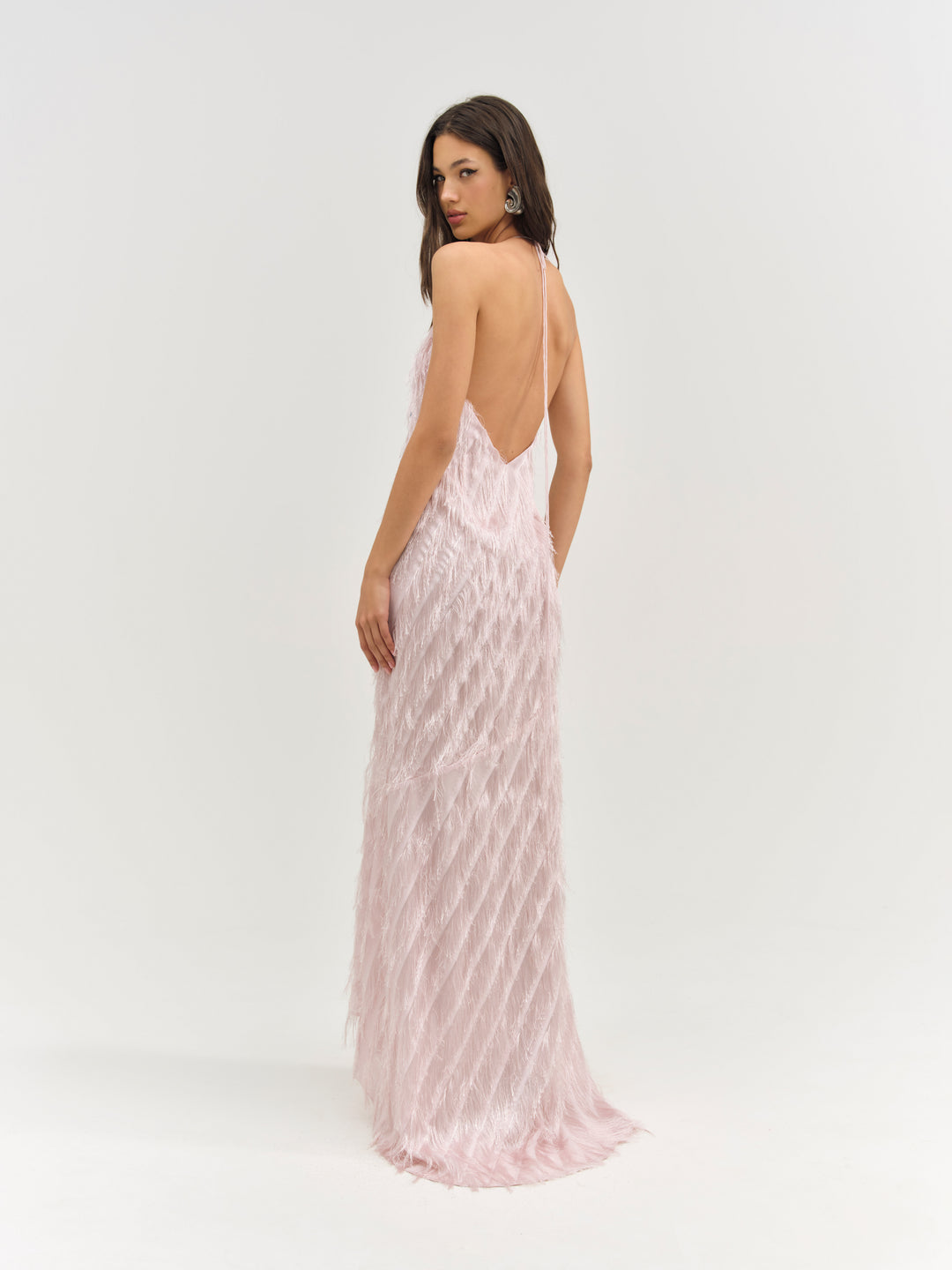For Love and Lemons - Heidi Fringe Maxi Dress - Pink