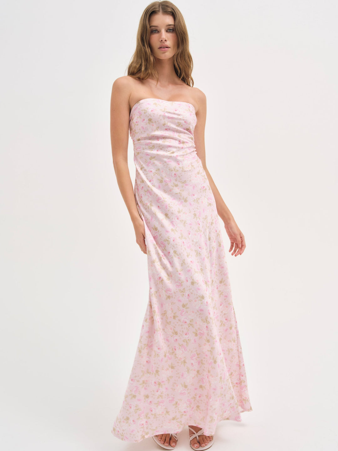 For Love and Lemons - Carla Strapless Maxi Dress - Pink