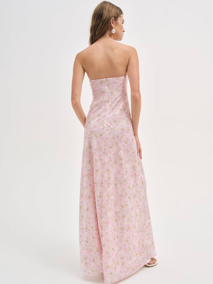 For Love and Lemons - Carla Strapless Maxi Dress - Pink