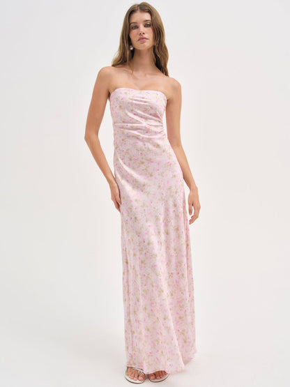 For Love and Lemons - Carla Strapless Maxi Dress - Pink