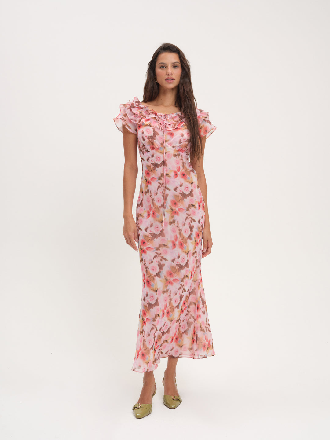 For Love and Lemons - Fallen Floral Maxi Dress - Pink