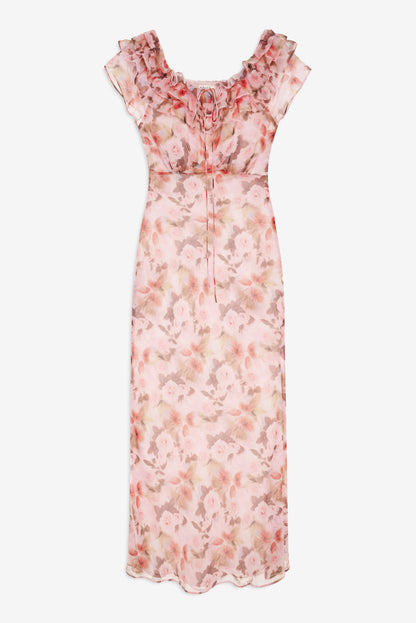 For Love and Lemons - Fallen Floral Maxi Dress - Pink