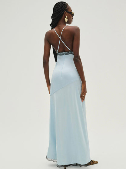 For Love and Lemons - Mariella Maxi Dress - Blue