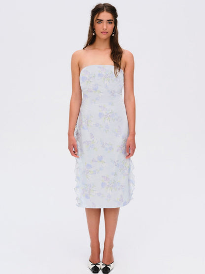 For Love and Lemons - Marisa Midi Dress - Blue