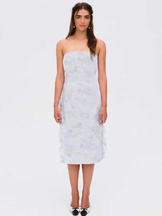 For Love and Lemons - Marisa Midi Dress - Blue