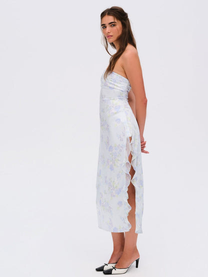 For Love and Lemons - Marisa Midi Dress - Blue