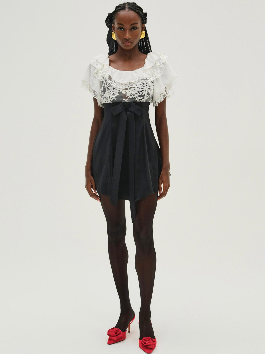 For Love and Lemons - Holiday Lace Mini Dress - White