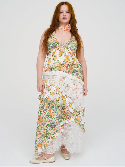 For Love and Lemons - Rosalyn Maxi Dress - Green - Marigold