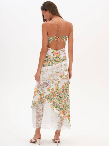 For Love and Lemons - Rosalyn Maxi Dress - Green - Marigold