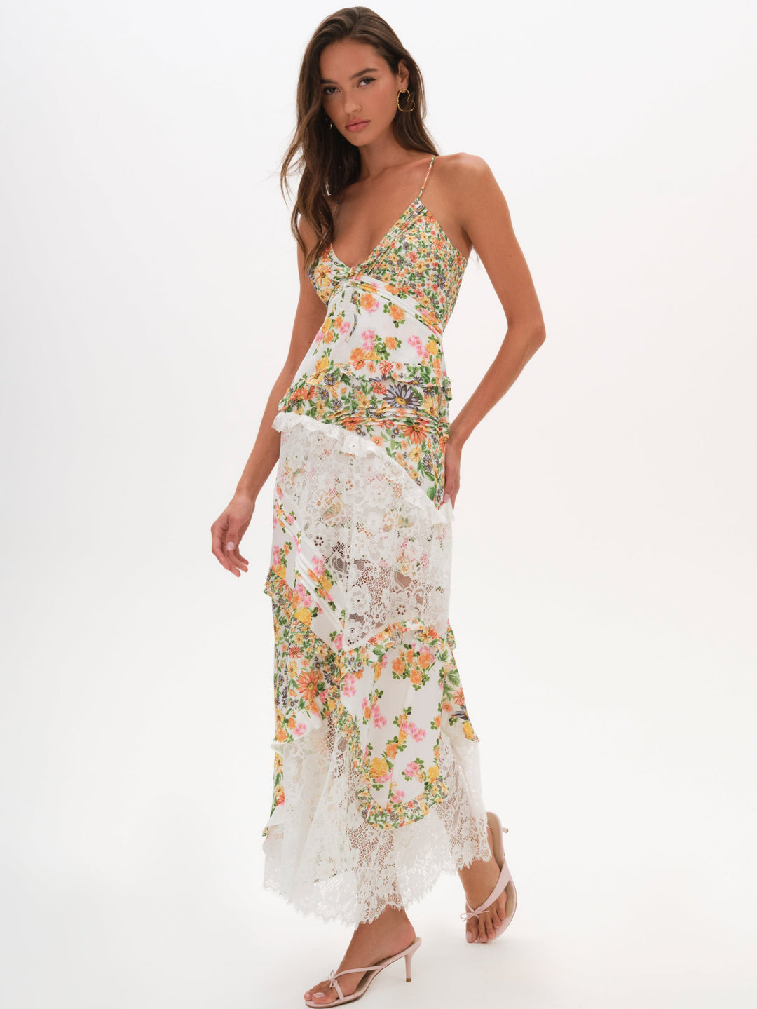 For Love and Lemons - Rosalyn Maxi Dress - Green - Marigold