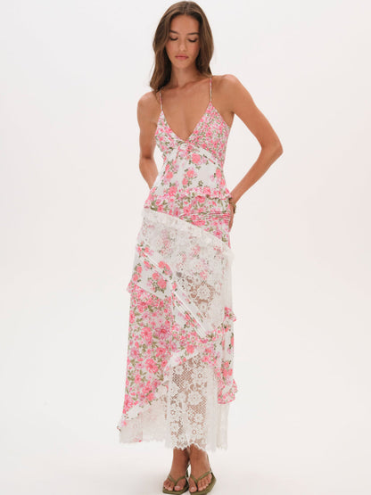 For Love and Lemons - Rosalyn Maxi Dress - Pink