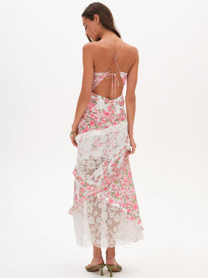 For Love and Lemons - Rosalyn Maxi Dress - Pink