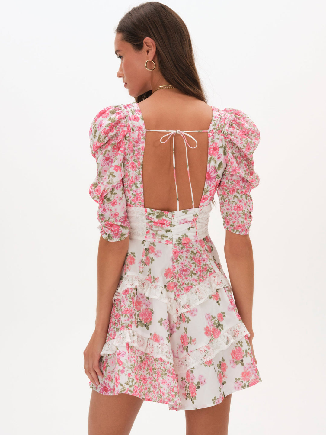 For Love and Lemons - Rosalyn Mini Dress - Pink