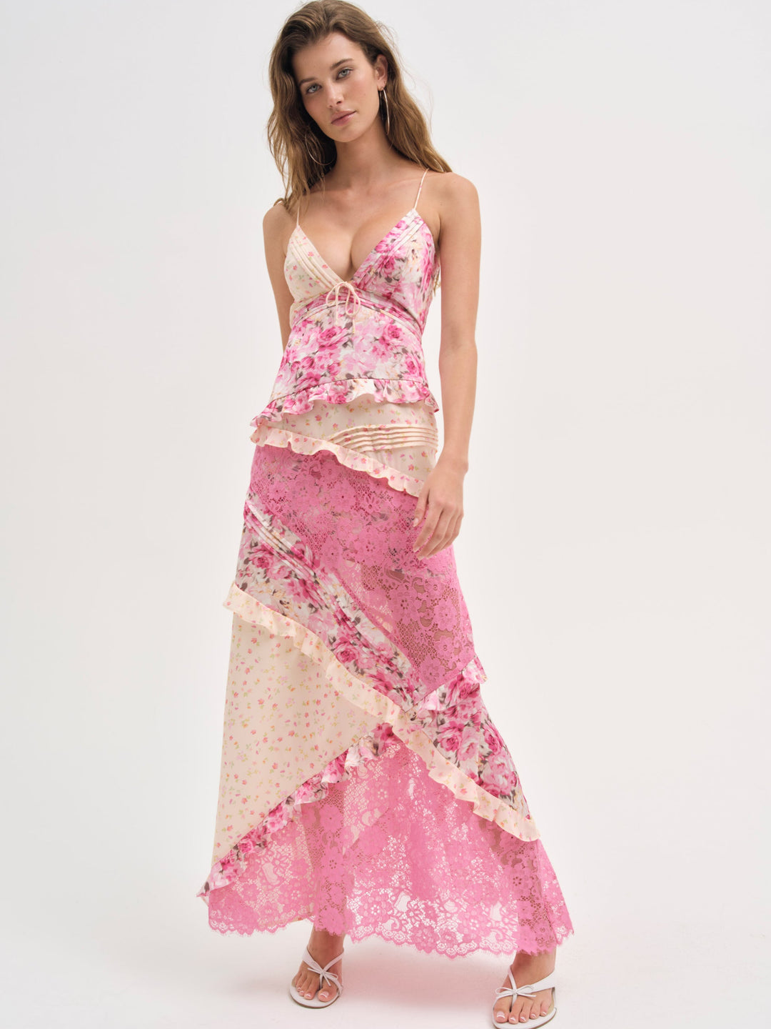 For Love and Lemons - Rosalyn Maxi Dress - Coral