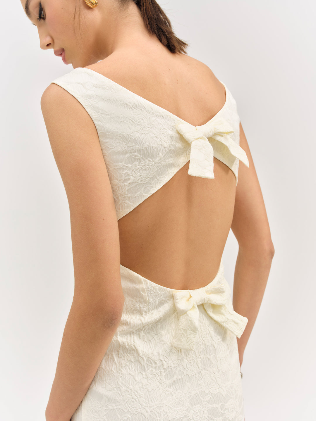 For Love and Lemons - Rosie Jacquard Mini Dress - Cream