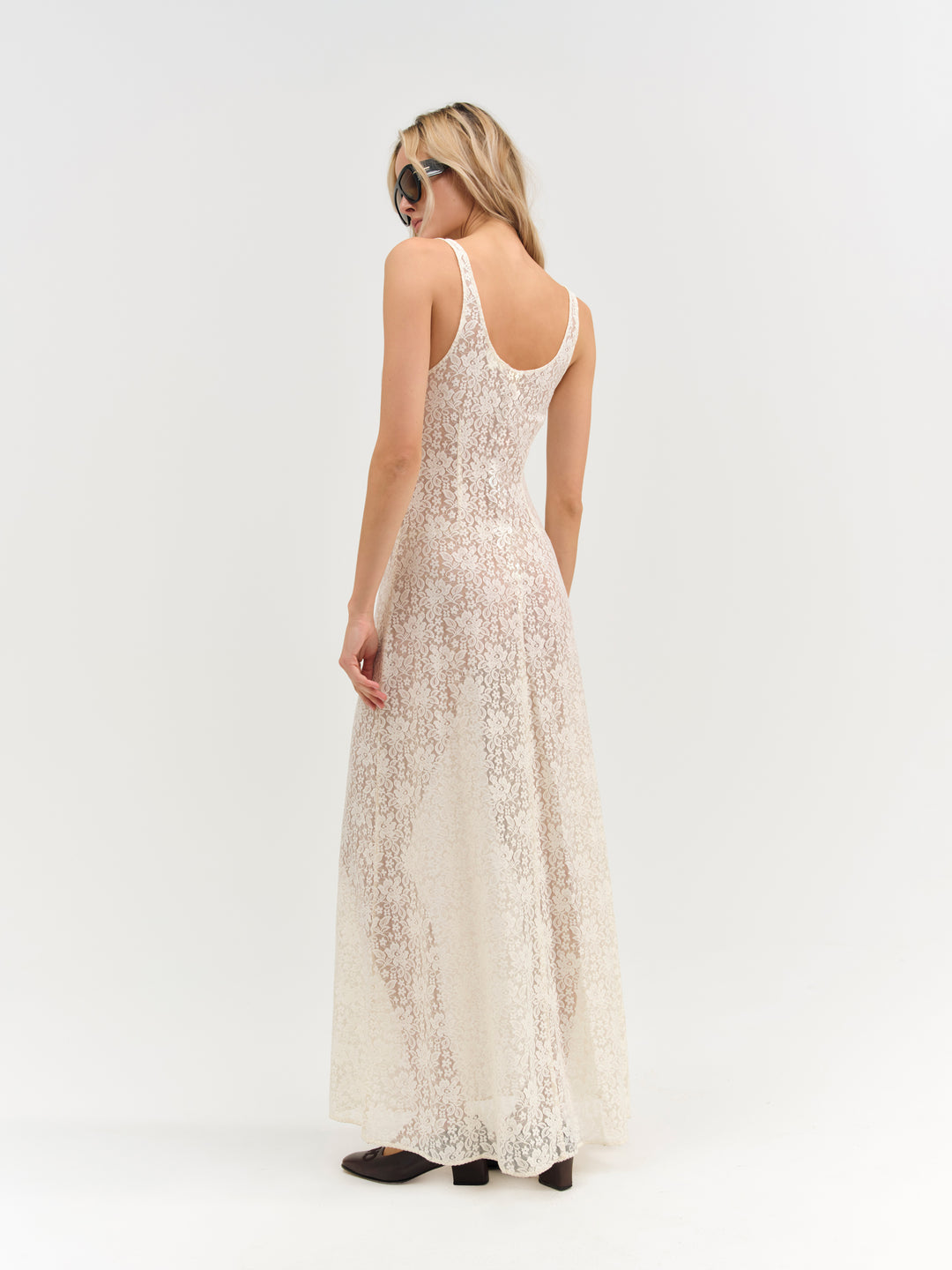 For Love and Lemons - Ella Lace Maxi Dress - Cream