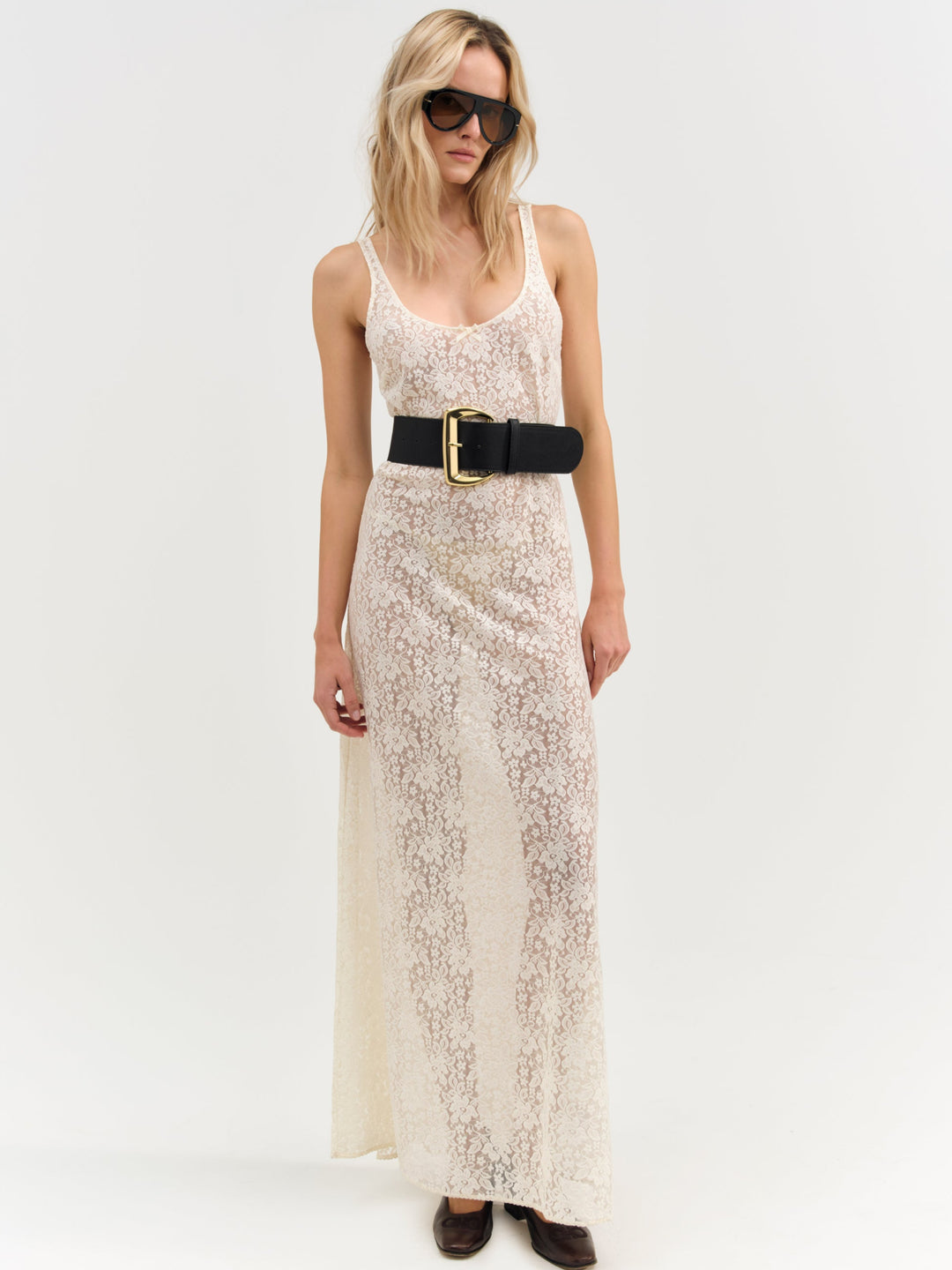 For Love and Lemons - Ella Lace Maxi Dress - Cream