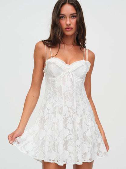 For Love and Lemons - Kate Mini Dress - White