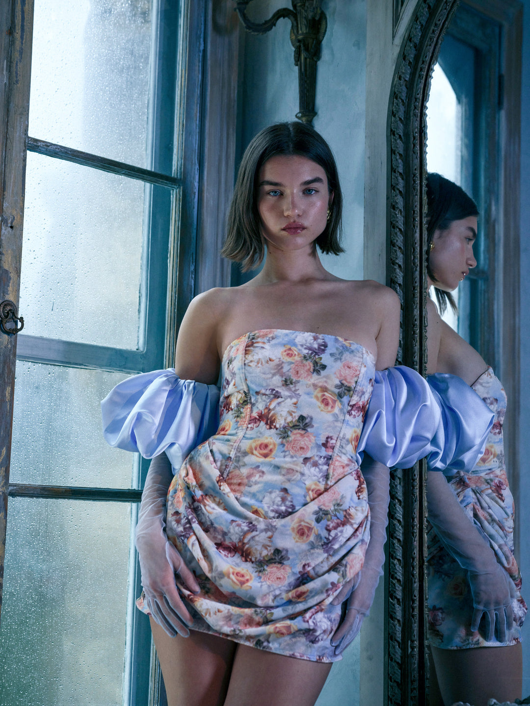 For Love and Lemons - Delphine Mini Dress - Blue