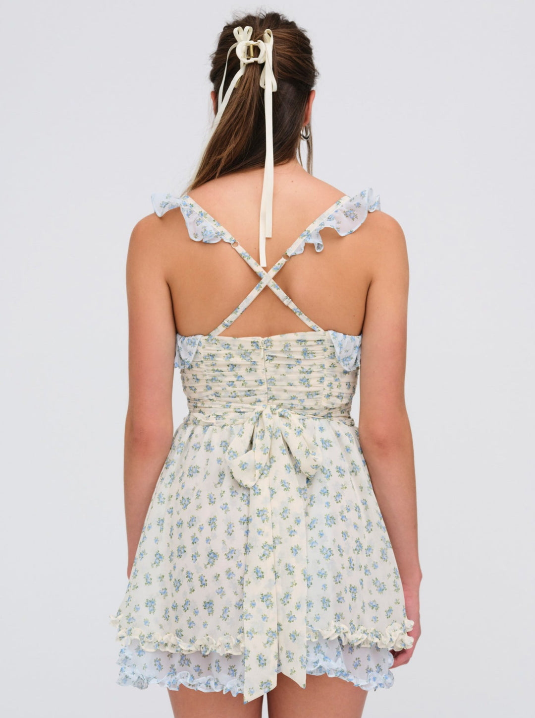 For Love and Lemons - Chateau Mini Dress - Blue