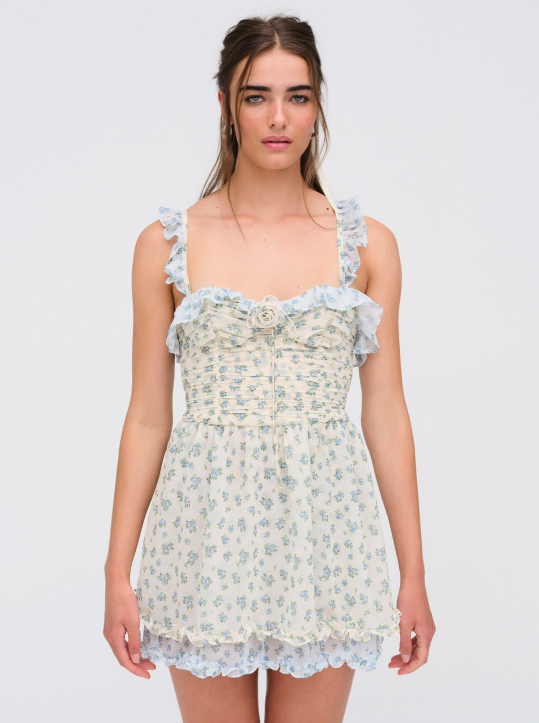 For Love and Lemons - Chateau Mini Dress - Blue