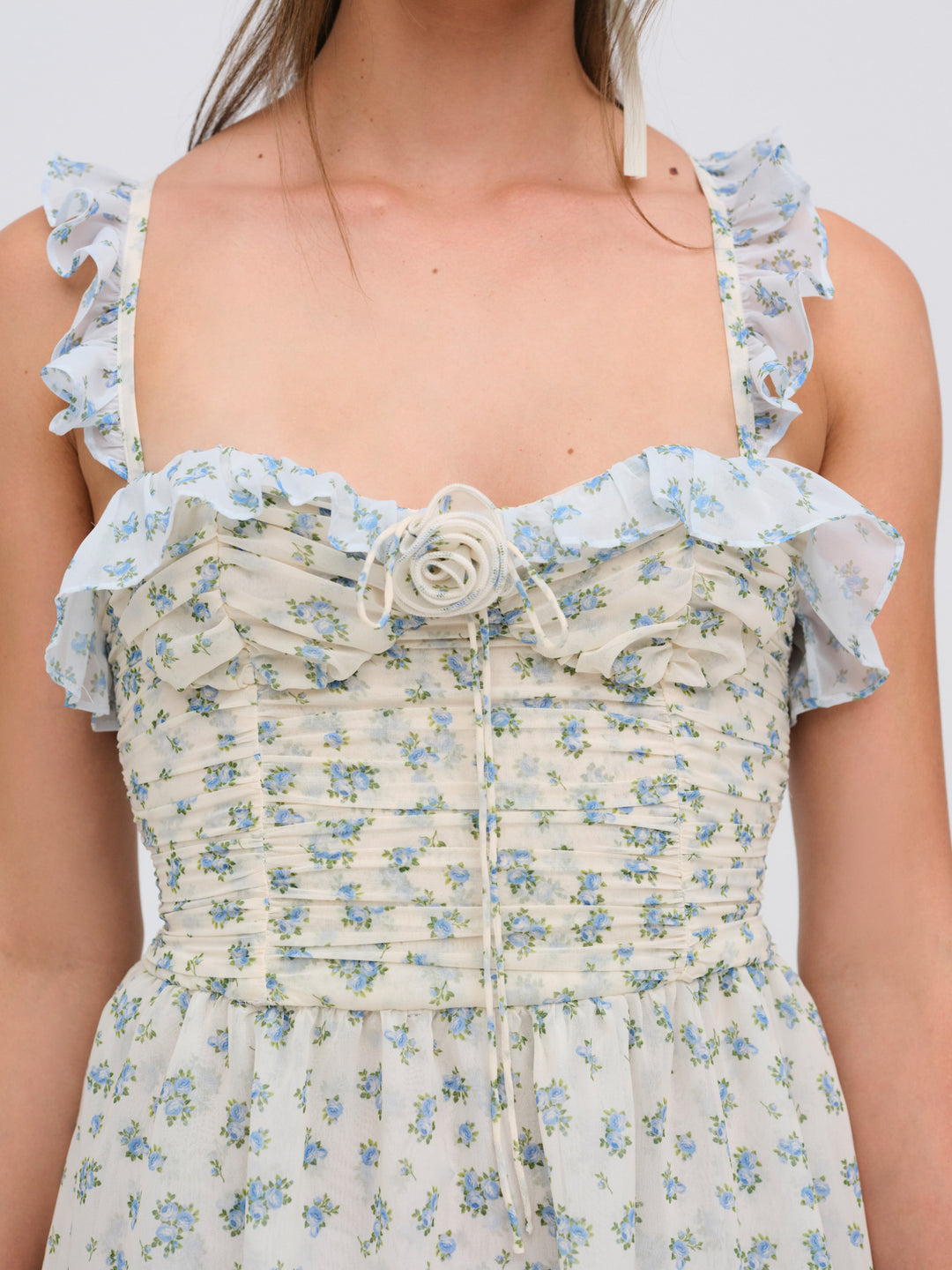 For Love and Lemons - Chateau Mini Dress - Blue