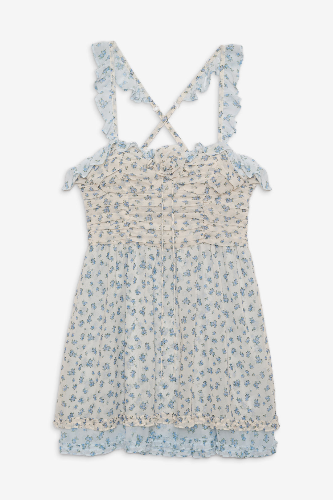 For Love and Lemons - Chateau Mini Dress - Blue