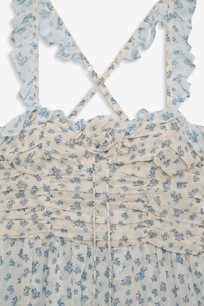 For Love and Lemons - Chateau Mini Dress - Blue