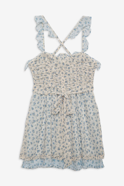 For Love and Lemons - Chateau Mini Dress - Blue
