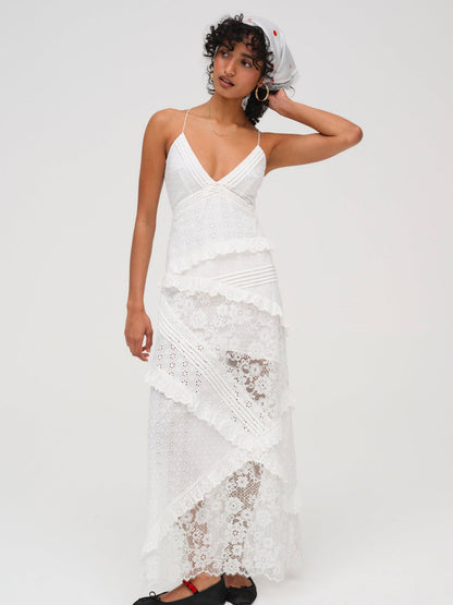 For Love and Lemons - Rosalyn Maxi Dress - White