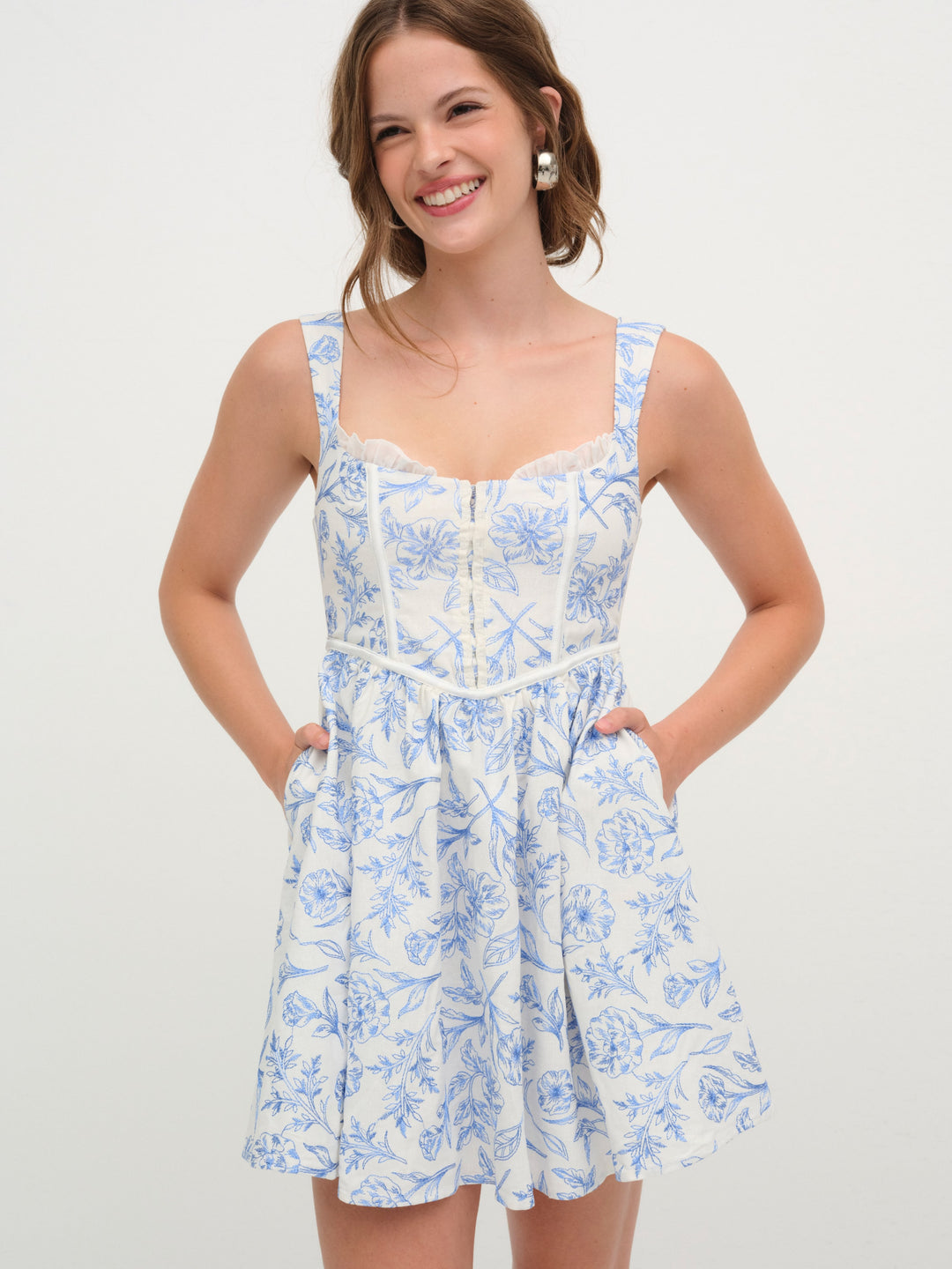 For Love and Lemons - Maisie Mini Dress - Blue
