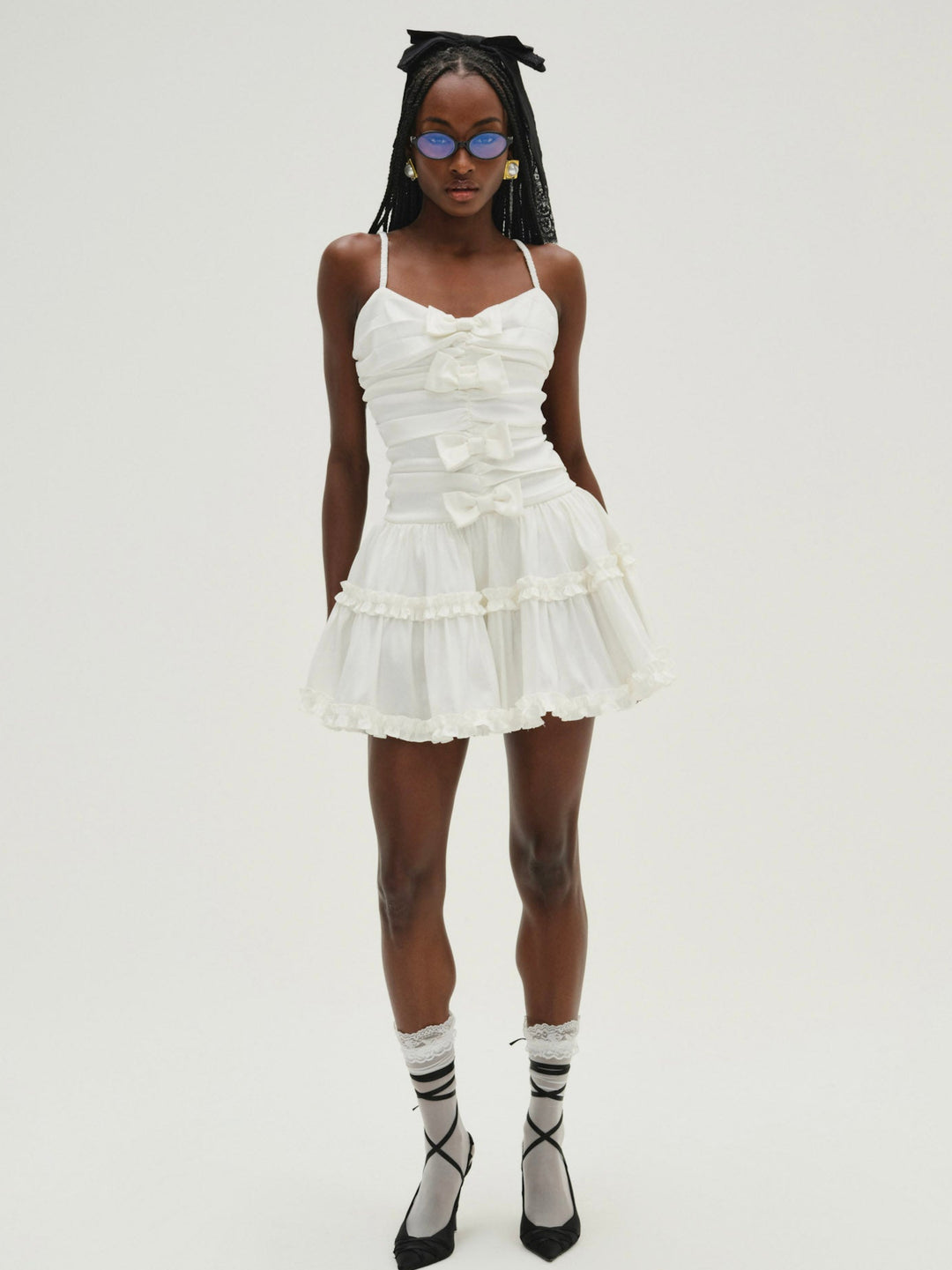For Love and Lemons - Whipped Cream Taffeta Mini Dress - White