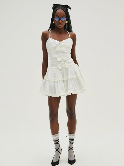 For Love and Lemons - Whipped Cream Taffeta Mini Dress - White
