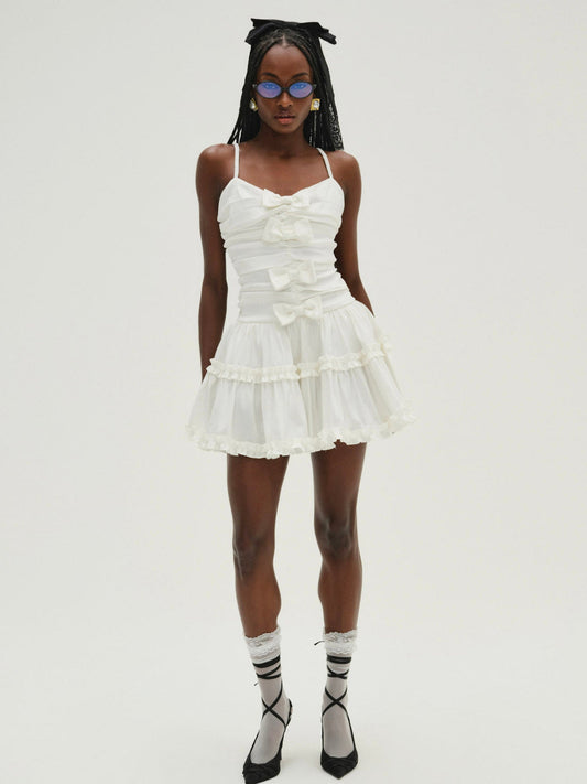 For Love and Lemons - Whipped Cream Taffeta Mini Dress - White
