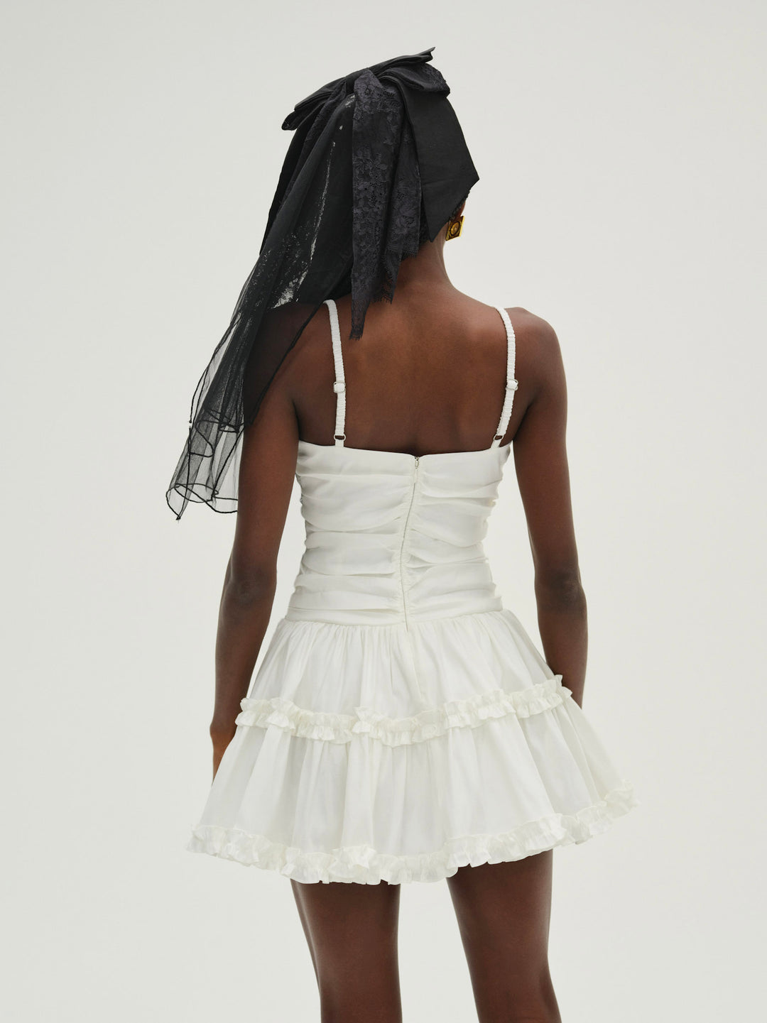 For Love and Lemons - Whipped Cream Taffeta Mini Dress - White