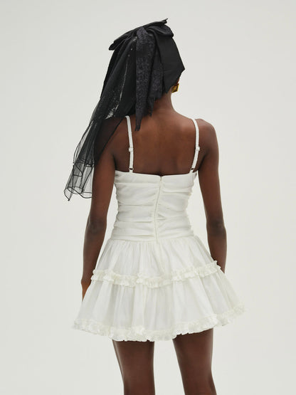 For Love and Lemons - Whipped Cream Taffeta Mini Dress - White