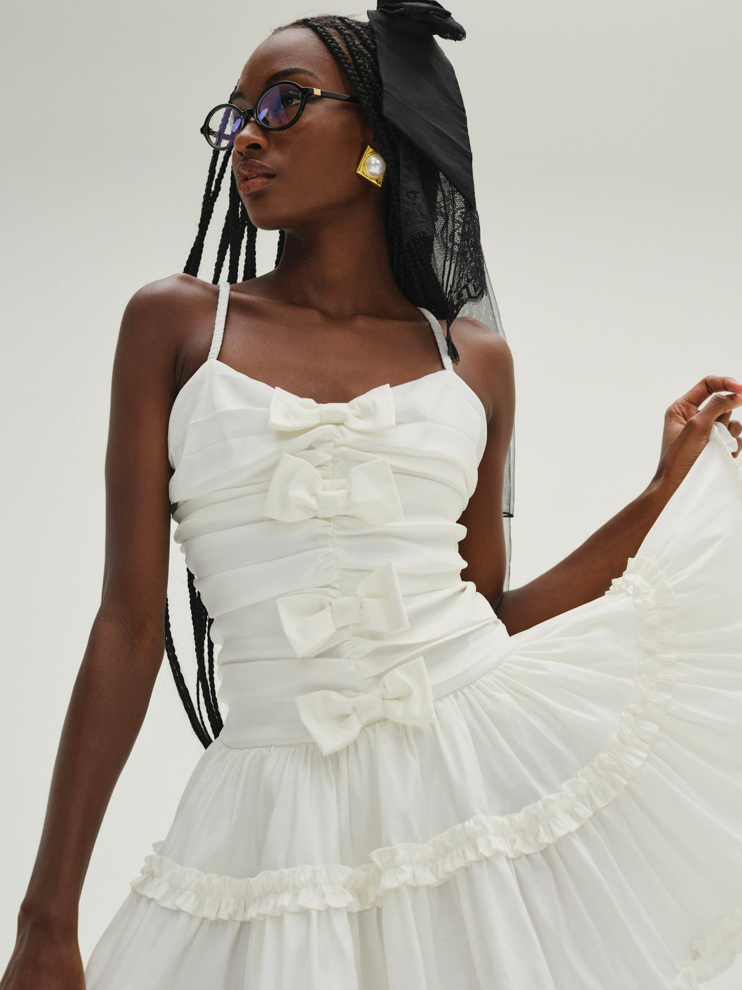 For Love and Lemons - Whipped Cream Taffeta Mini Dress - White