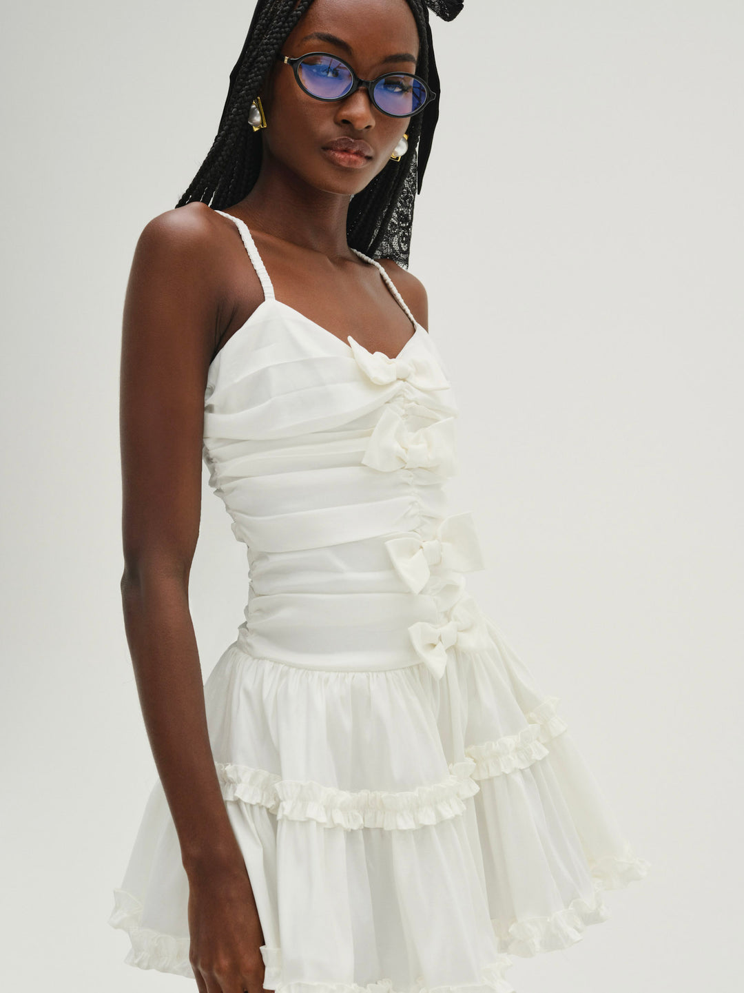 For Love and Lemons - Whipped Cream Taffeta Mini Dress - White