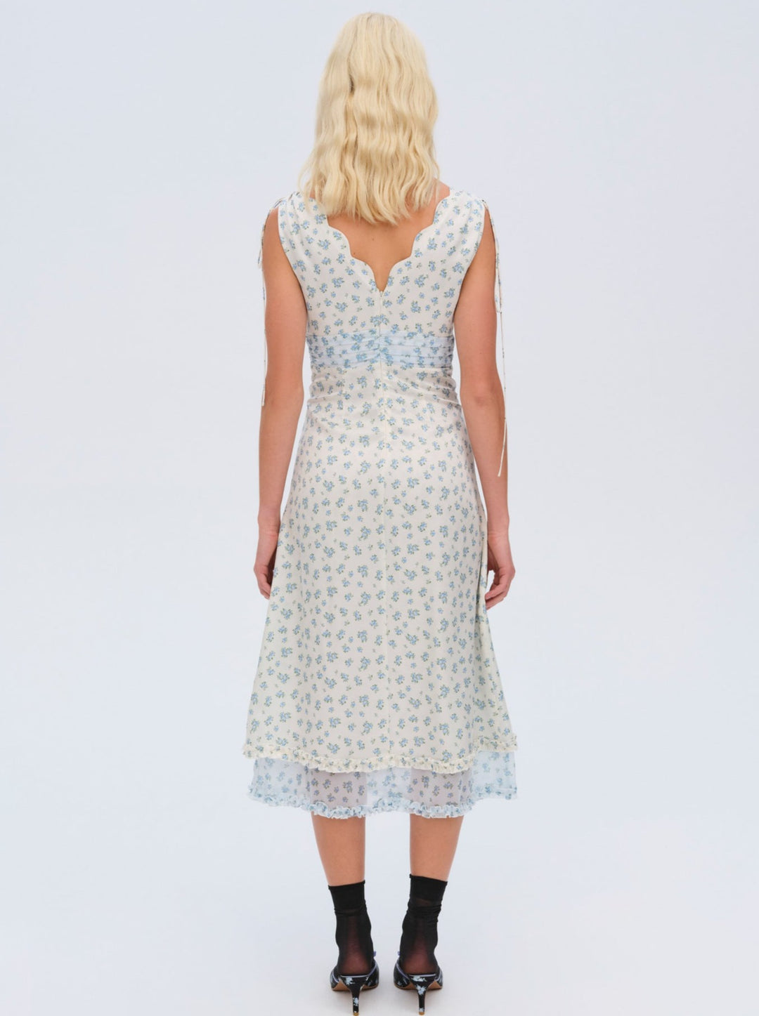 For Love and Lemons - Chateau Midi Dress - Blue