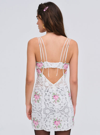 For Love and Lemons - Bordeaux Mini Dress - Pink