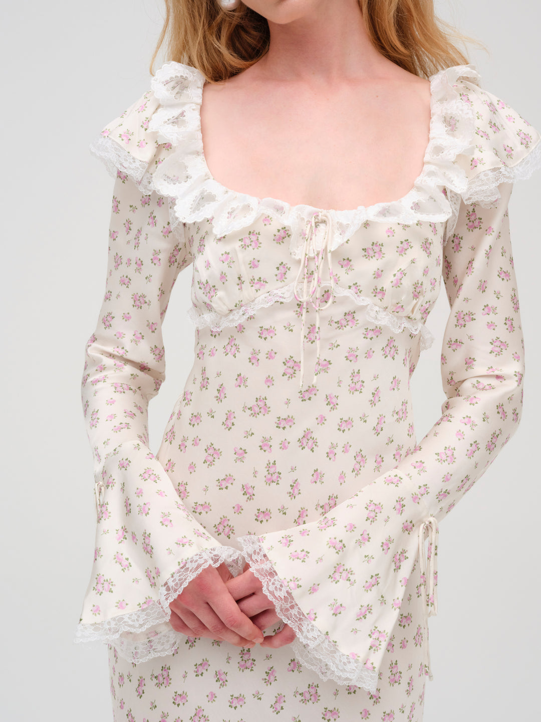 For Love and Lemons - Pastel Fields Midi Dress - Cream