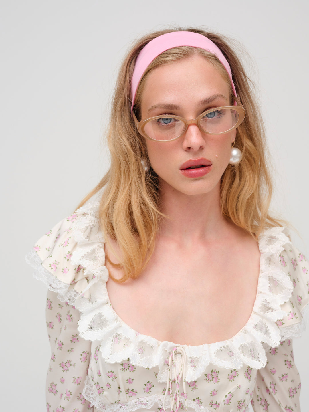 For Love and Lemons - Pastel Fields Midi Dress - Cream