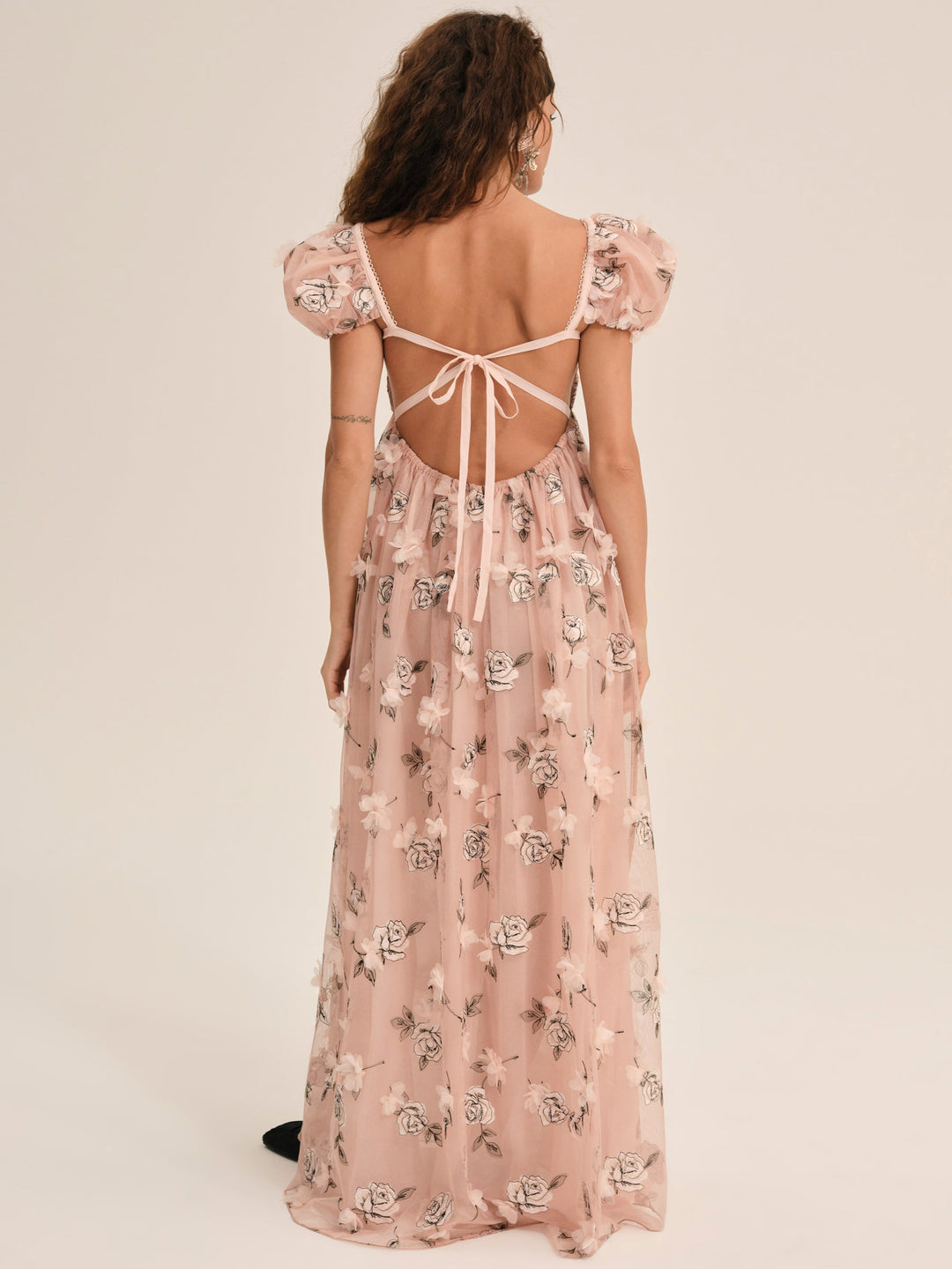 For Love and Lemons Blushing Rose Maxi Dress - Blush