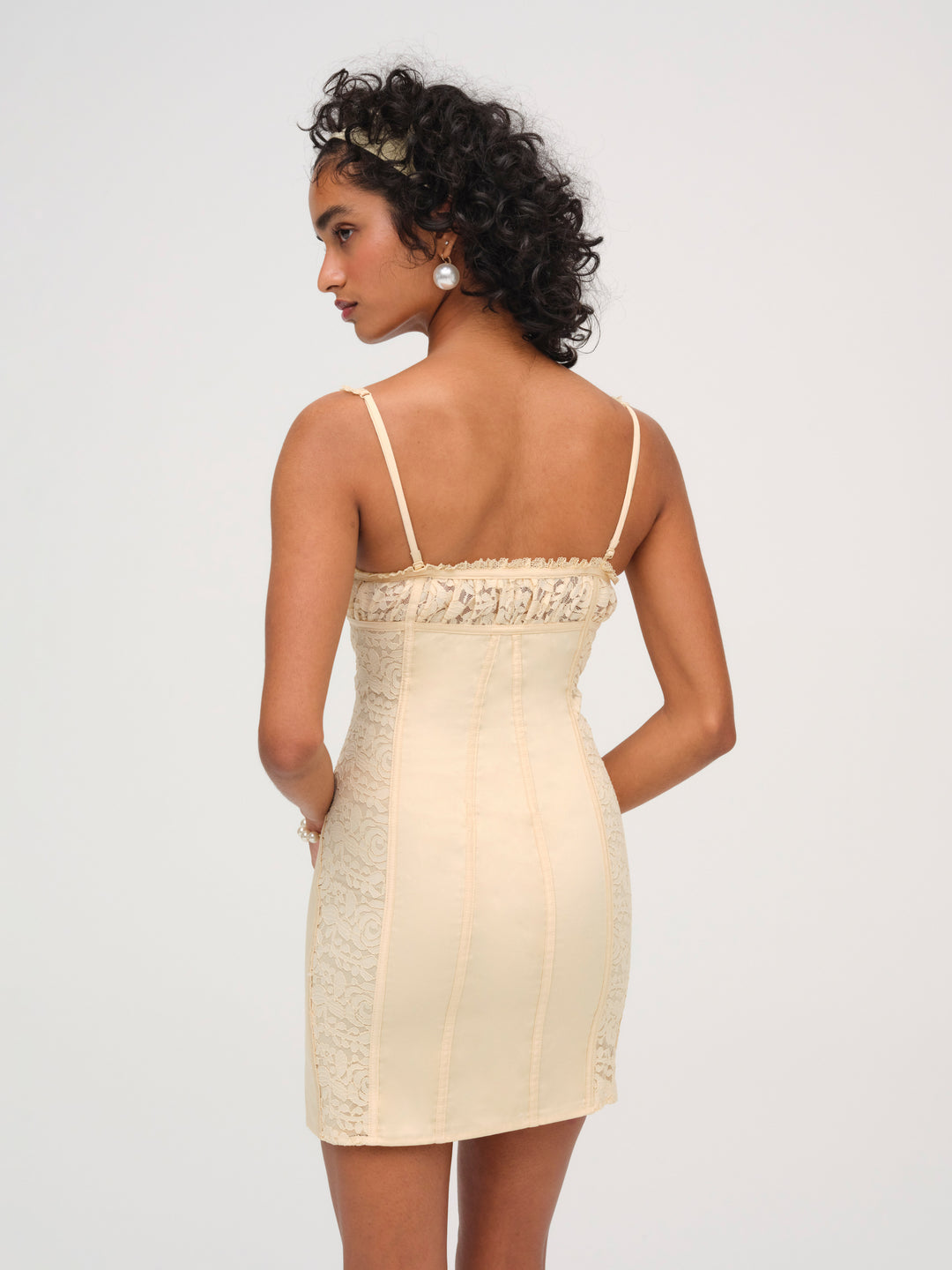 For Love and Lemons - Lucy Lace Mini Dress - Buttercream