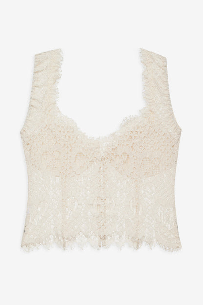 For Love and Lemons - Waverly Lace Top - Cream