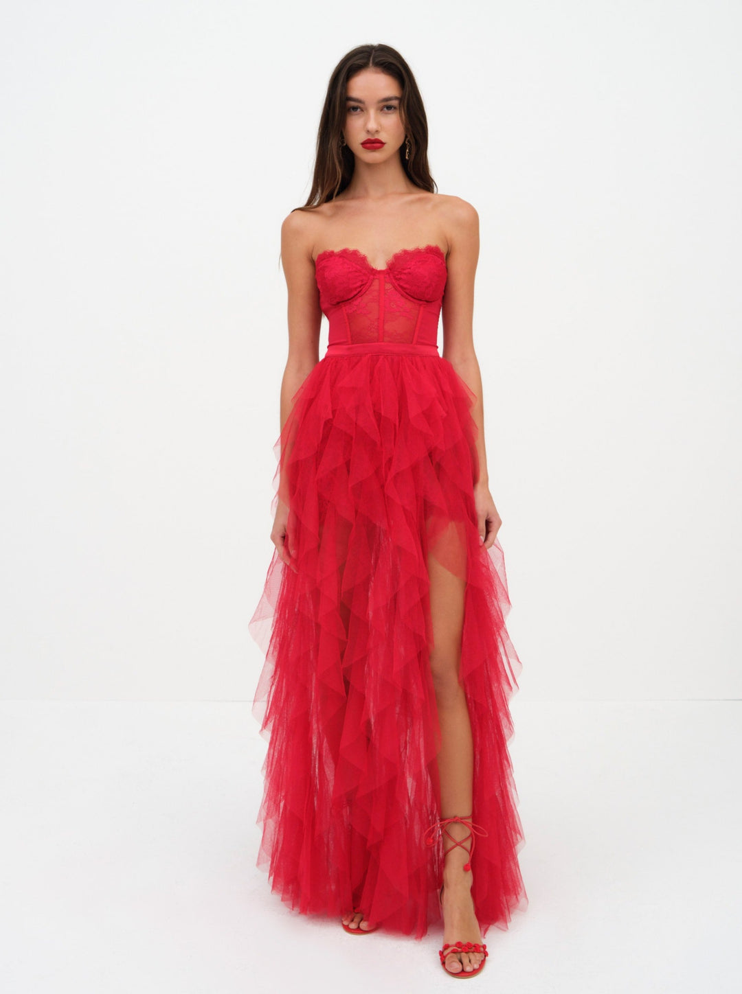 For Love and Lemons - Bustier Gown - Red