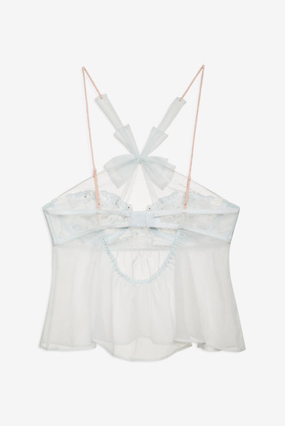 For Love and Lemons - Winter Roses Top - Blue