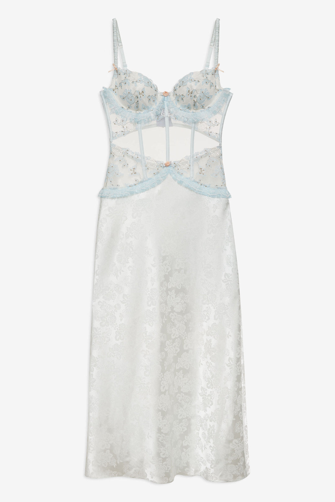 For Love and Lemons - Maribel Maxi Slip Dress - Blue