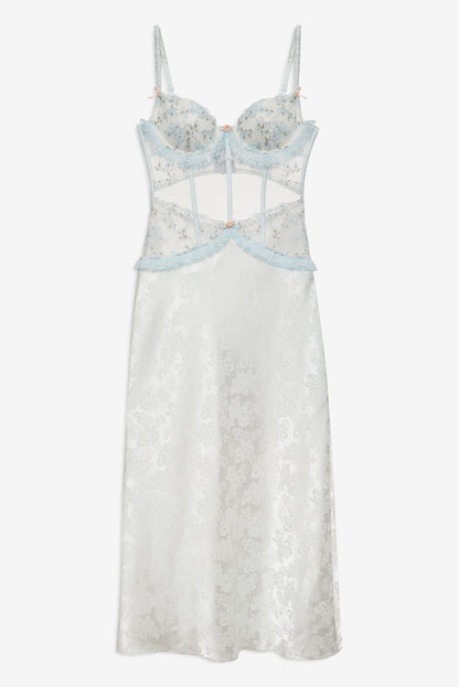 For Love and Lemons - Maribel Maxi Slip Dress - Blue
