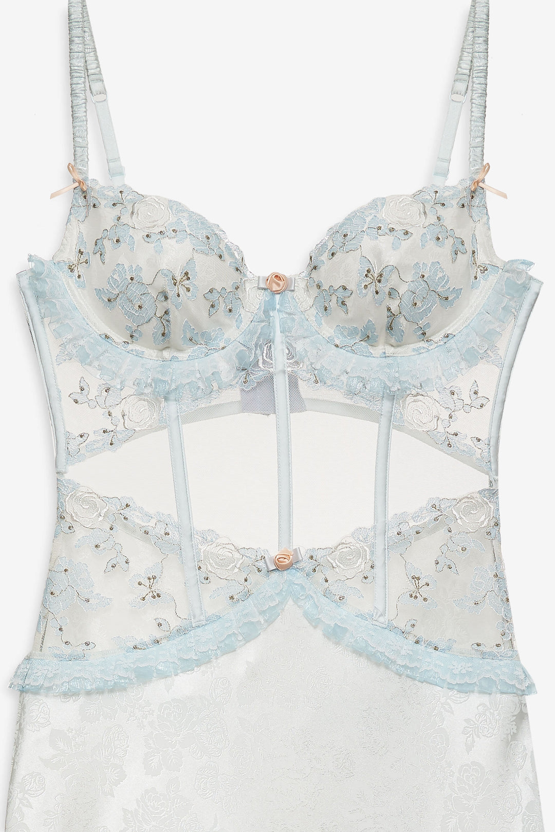 For Love and Lemons - Maribel Maxi Slip Dress - Blue